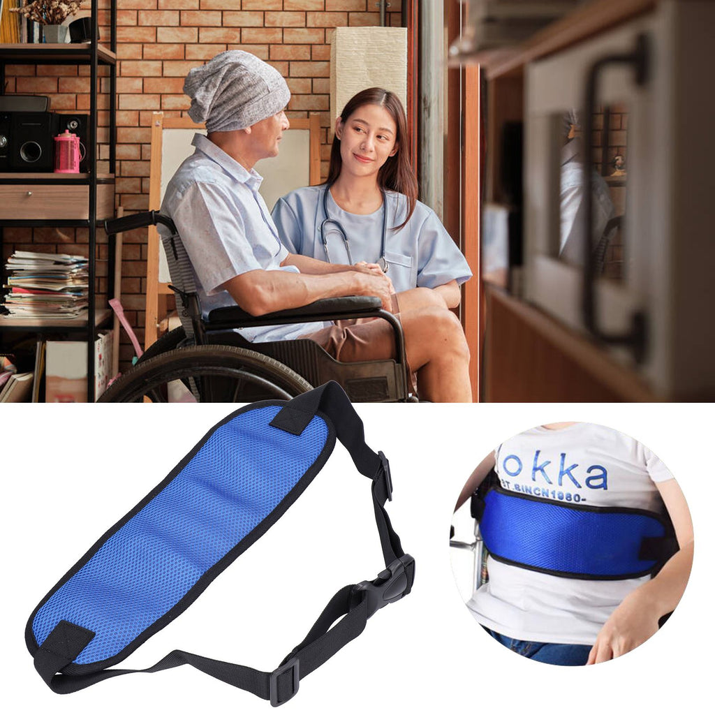 Wheelchair Seatbelt Safe Comfortable Texture Adjustable Easy Installation Wheelchair Safety Belt for Home Outdoor