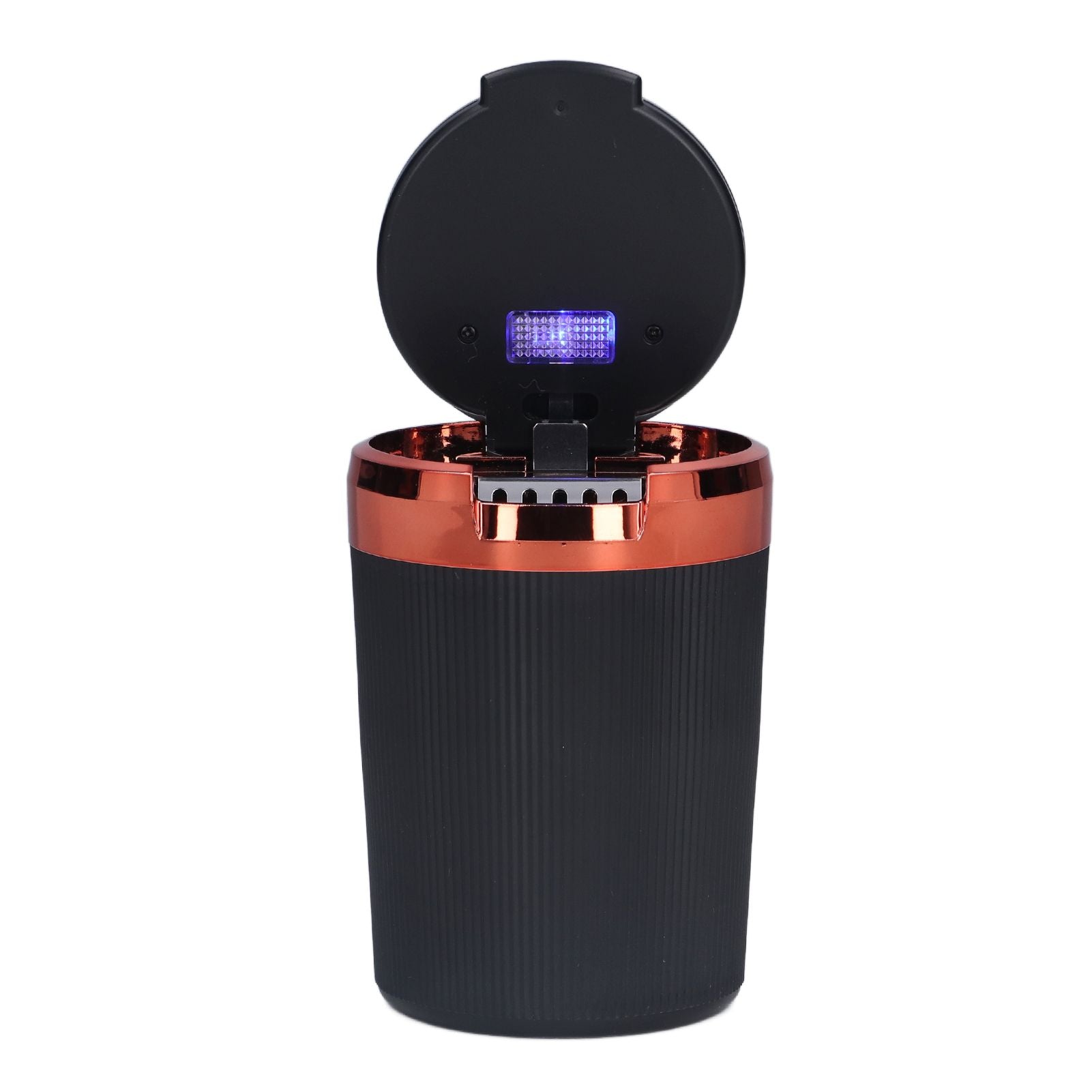 3W Luminous Car Ashtray with LED Light Lid Fireproof Smokeless Cigarette Ashtray for Home OfficeOrange