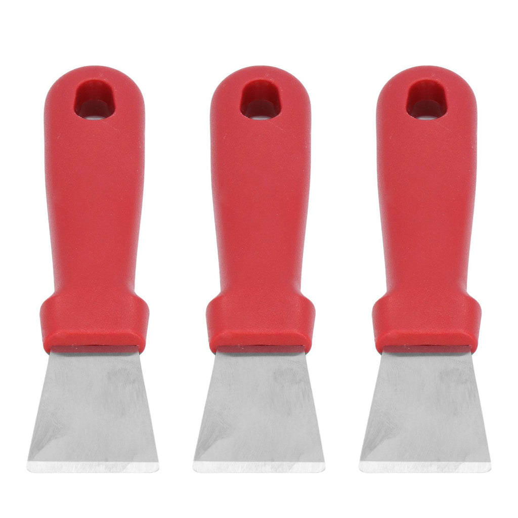 10Pcs Putty Knife Sturdy Durable Stainless Steel Ergonomic Design Nonslip Handle Wide Application Bench Scraper