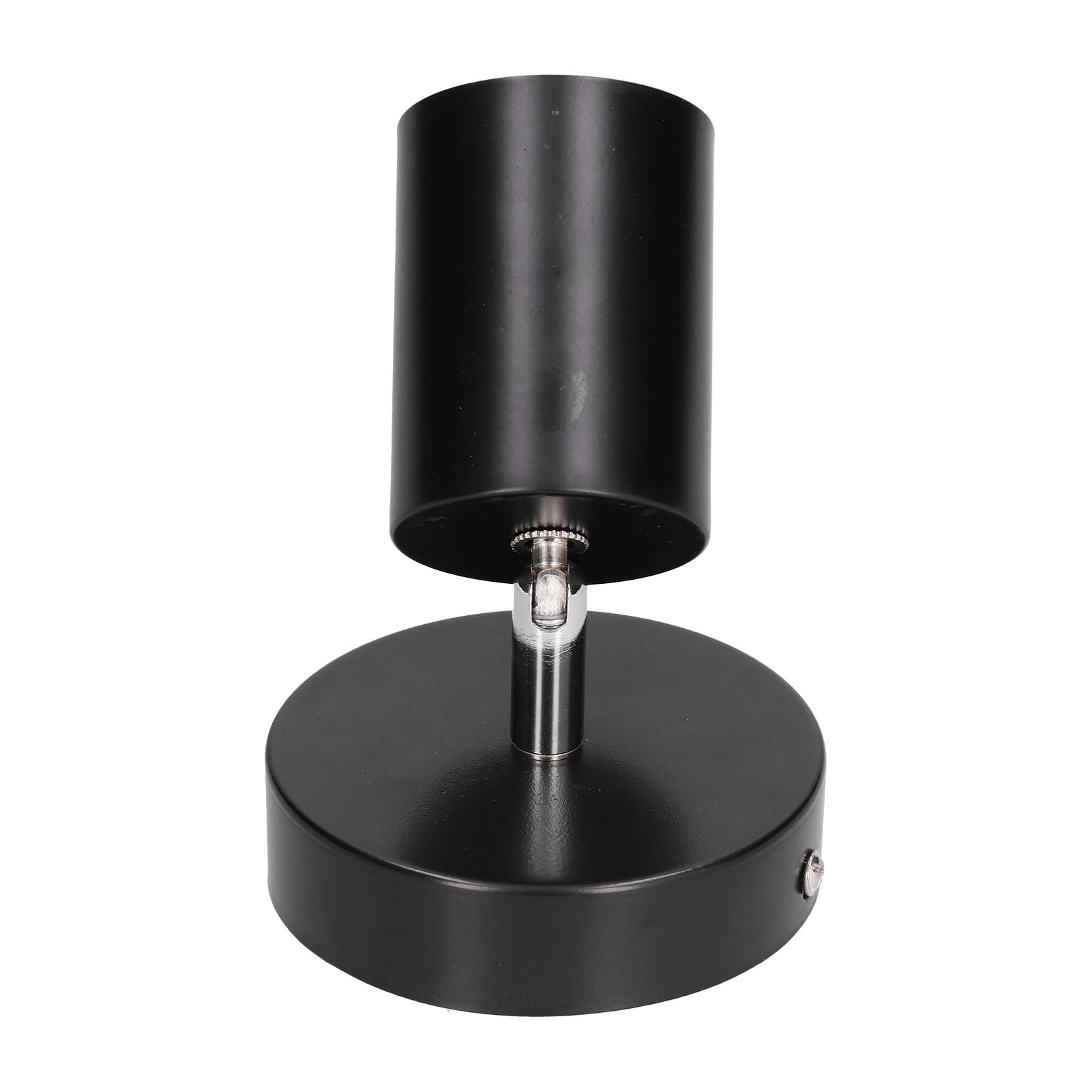 GU10 Spotlight Base Single Head Wrought Iron Adjustable Track Light Holder for Bedroom Shopping Mall 85‑265VBlack
