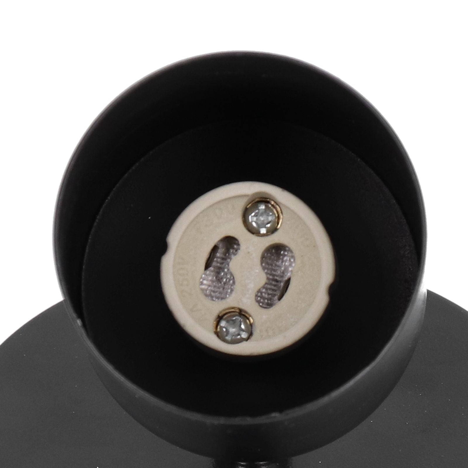 GU10 Spotlight Base Single Head Wrought Iron Adjustable Track Light Holder for Bedroom Shopping Mall 85‑265VBlack