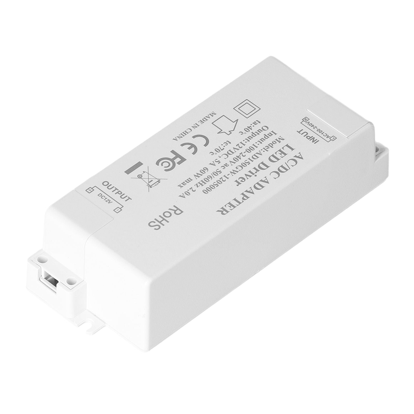 LED Driver Transformer 60W AC100-240V to DC12V 5A Power Supply