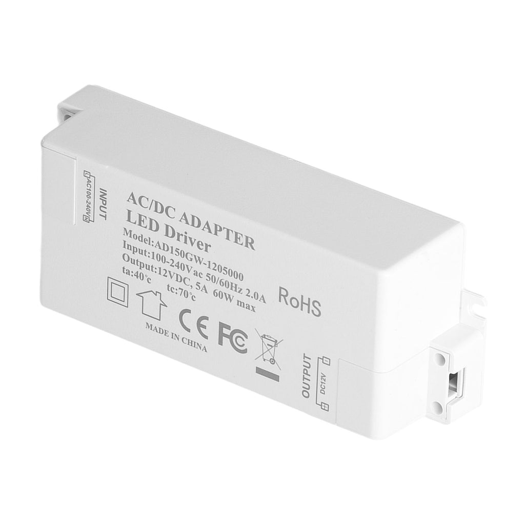 LED Driver Transformer 60W AC100-240V to DC12V 5A Power Supply