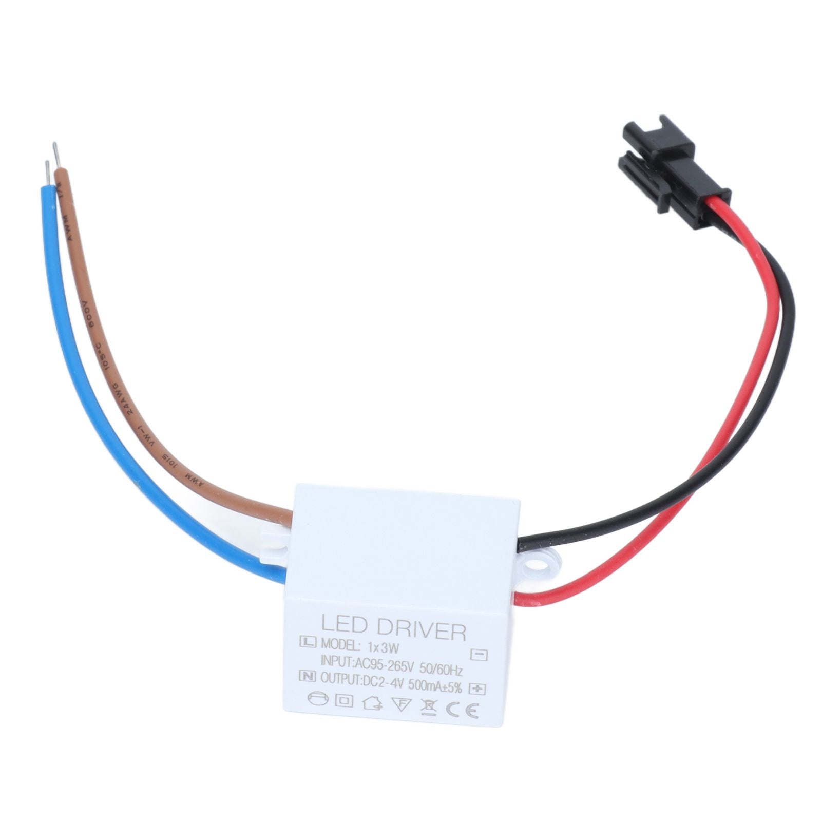 LED Driver 500mA 1-3W Power Supply Transformer AC95-265V to DC2-4V