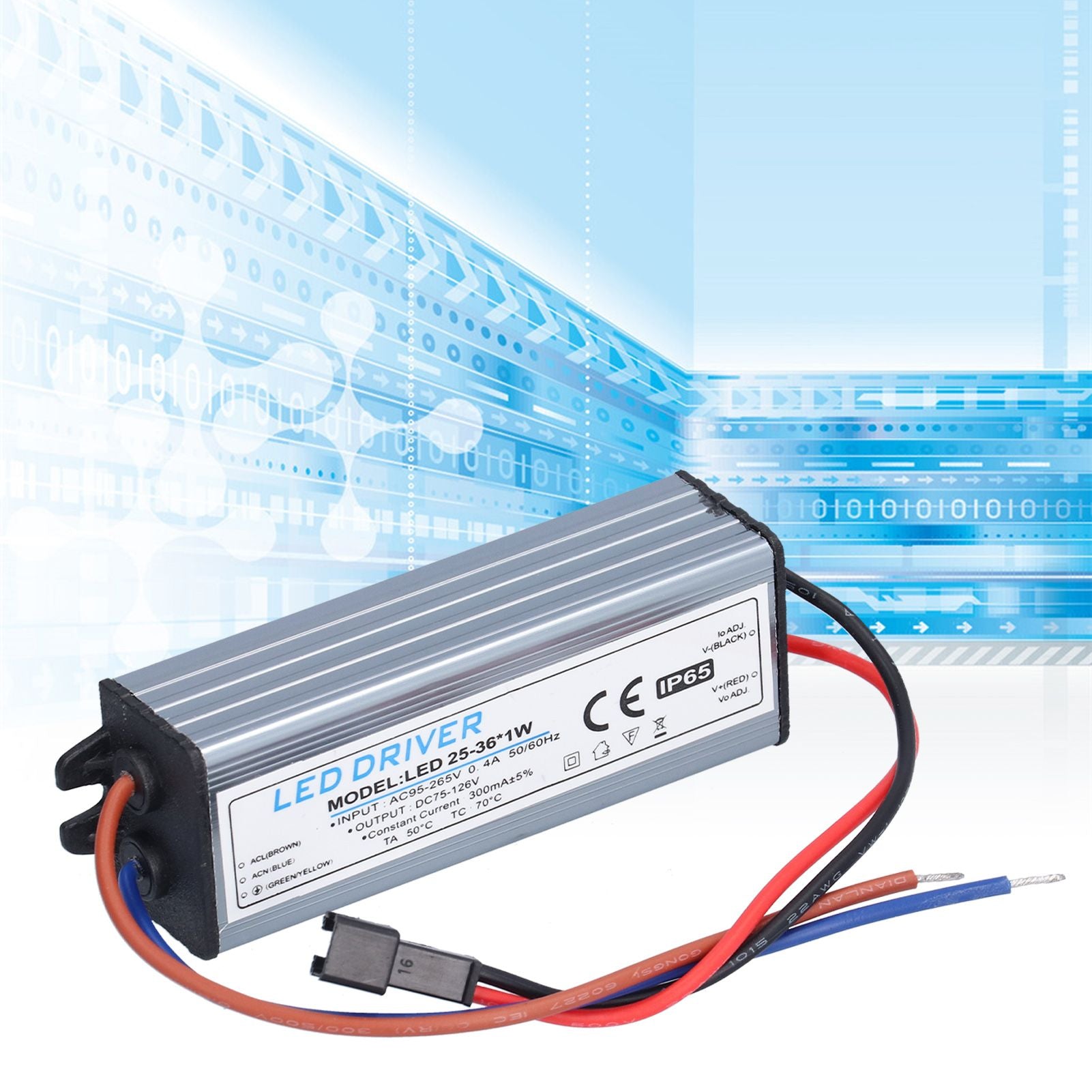 LED Driver Transformer 25-36W 300mA AC95-265V to DC75-126V DIY Lamp