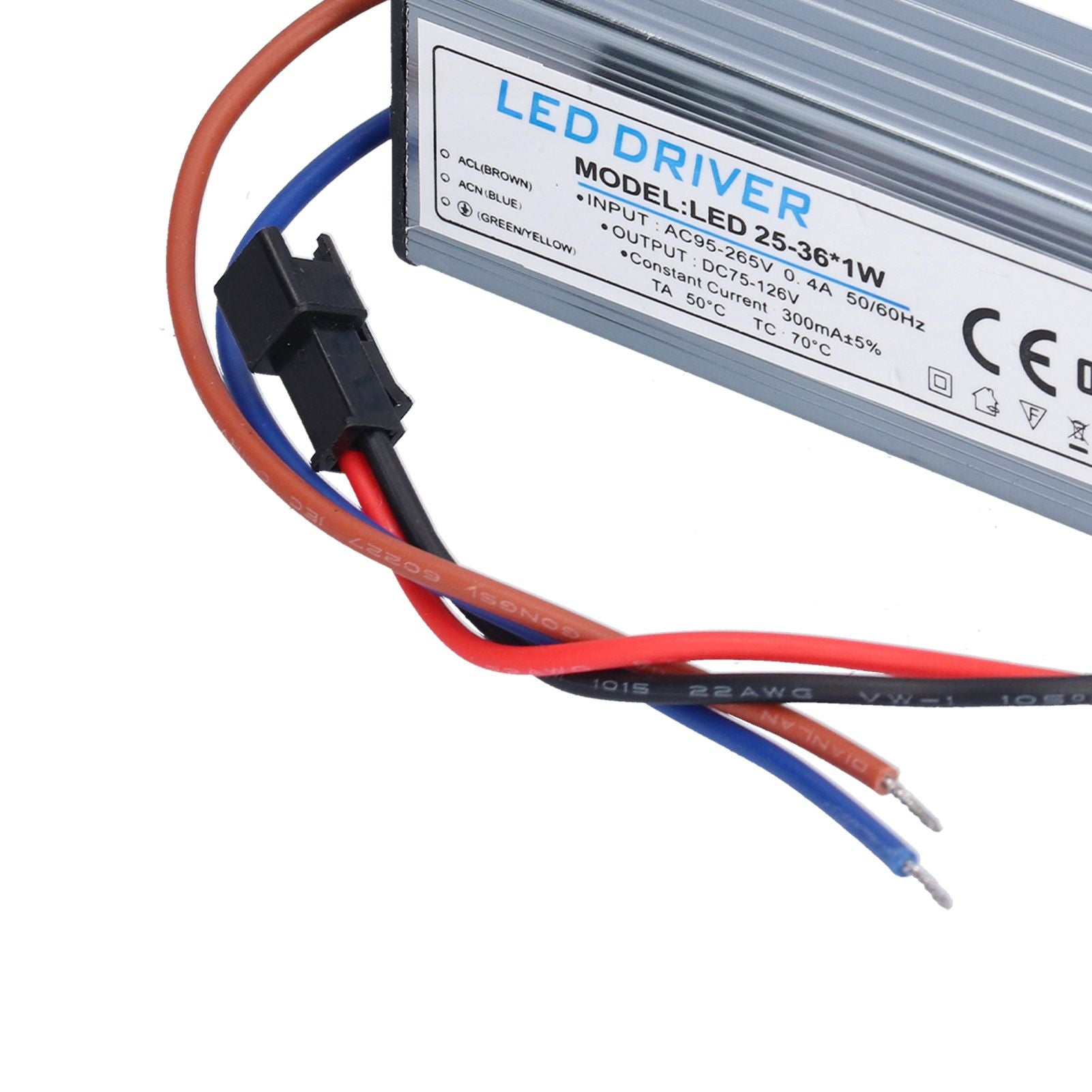 LED Driver Transformer 25-36W 300mA AC95-265V to DC75-126V DIY Lamp