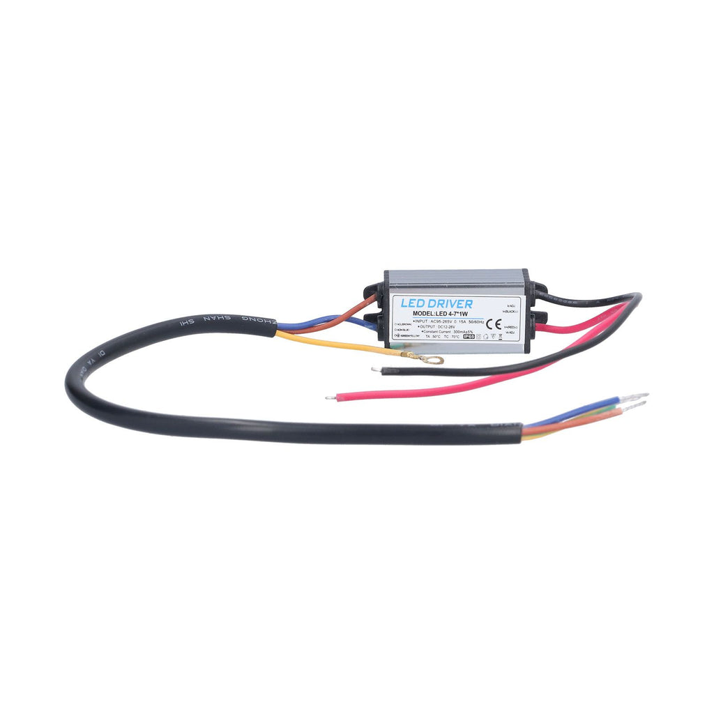 LED Driver AC 95‑265V to DC 12‑26V 300mA Power Supply Lighting Transformer IP65 Protection