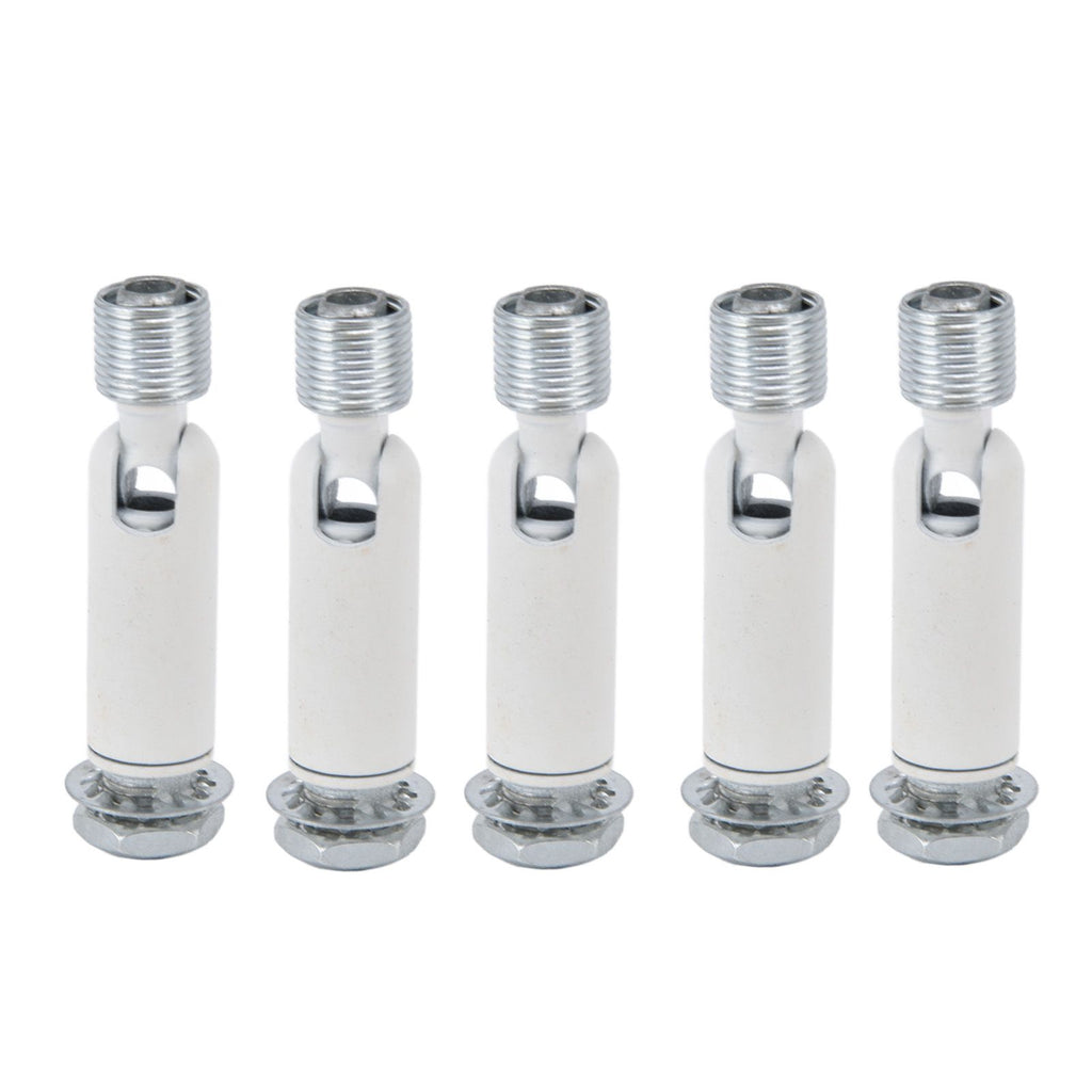 5Pcs M10 Sloped Ceiling Adapter for Ceiling Lamp Pendant Light Chandelier Track Suspension Accessories M10 External Gear Steering Joint White