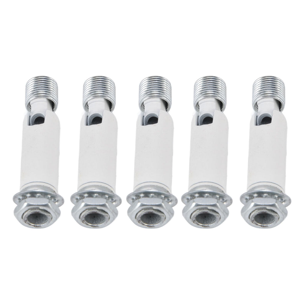 5Pcs M10 Sloped Ceiling Adapter for Ceiling Lamp Pendant Light Chandelier Track Suspension Accessories M10 External Gear Steering Joint White