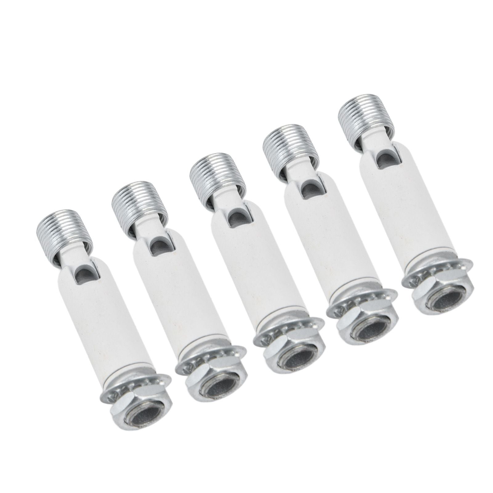 5Pcs M10 Sloped Ceiling Adapter for Ceiling Lamp Pendant Light Chandelier Track Suspension Accessories M10 External Gear Steering Joint White