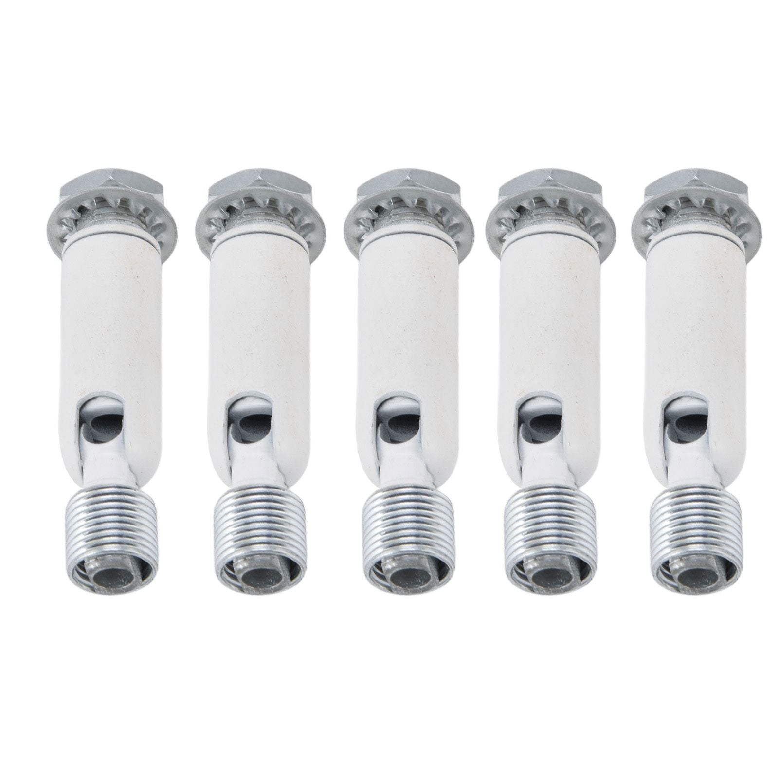 5Pcs M10 Sloped Ceiling Adapter for Ceiling Lamp Pendant Light Chandelier Track Suspension Accessories M10 External Gear Steering Joint White