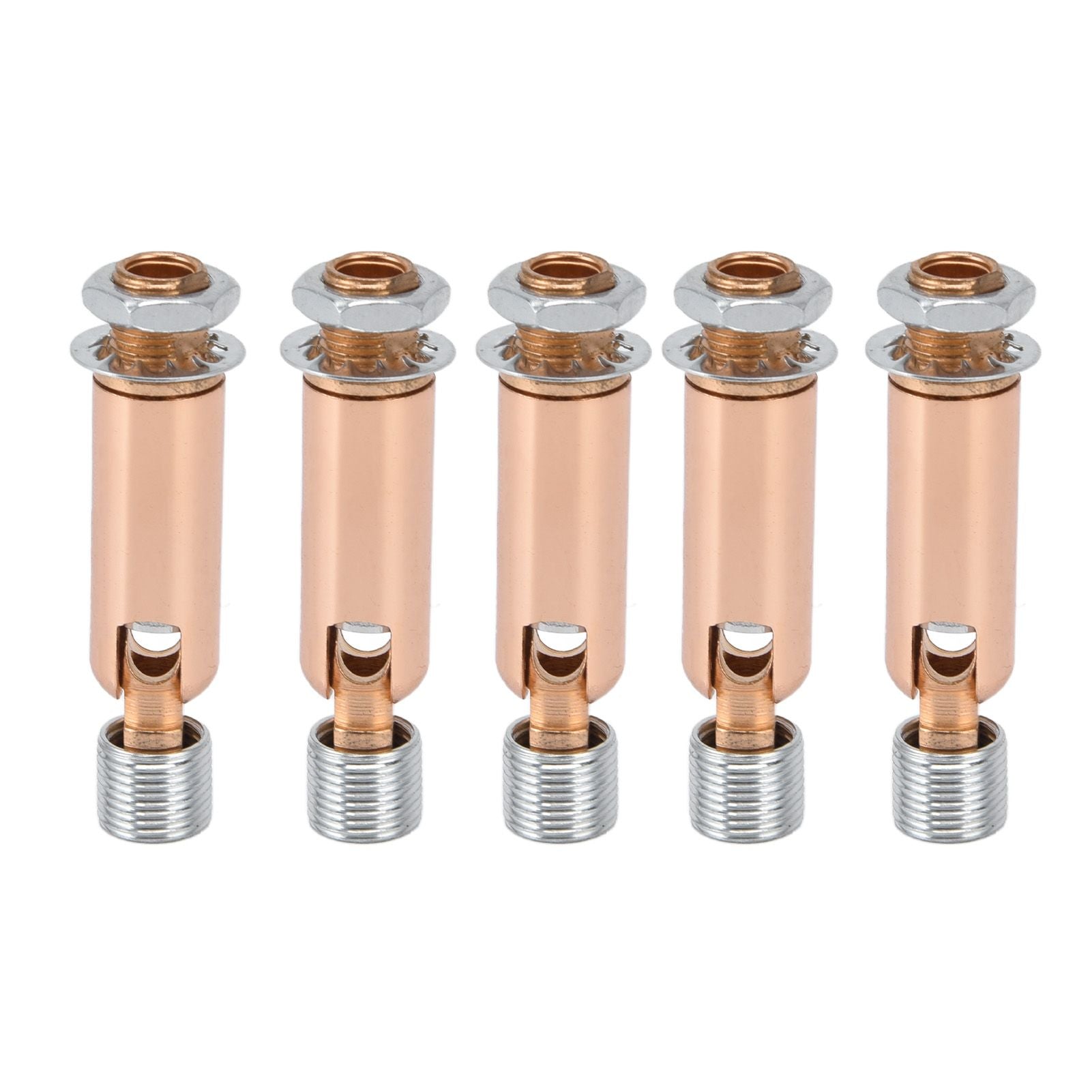 5Pcs M10 Sloped Ceiling Adapter for Ceiling Lamp Pendant Light Chandelier Track Suspension Accessories M10 External Gear Steering Joint Rose Gold
