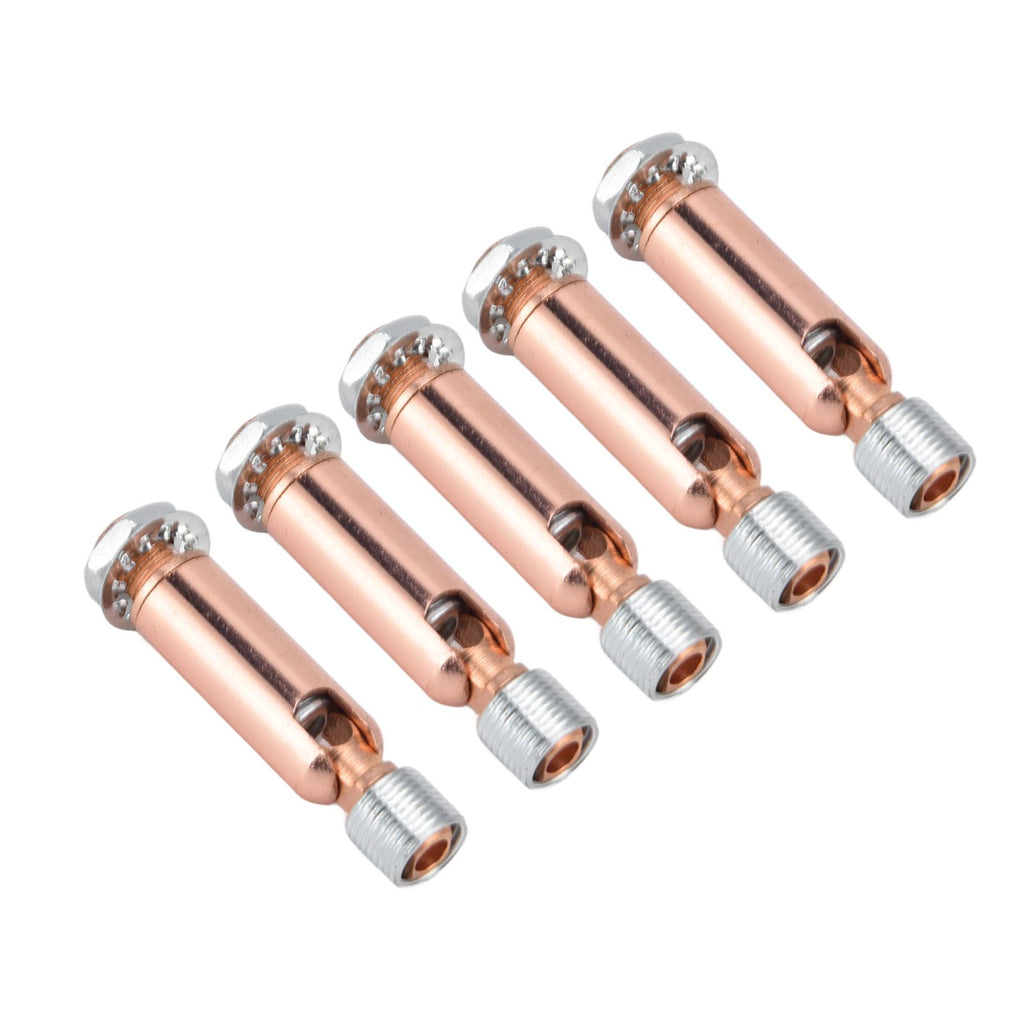 5Pcs M10 Sloped Ceiling Adapter for Ceiling Lamp Pendant Light Chandelier Track Suspension Accessories M10 External Gear Steering Joint Rose Gold