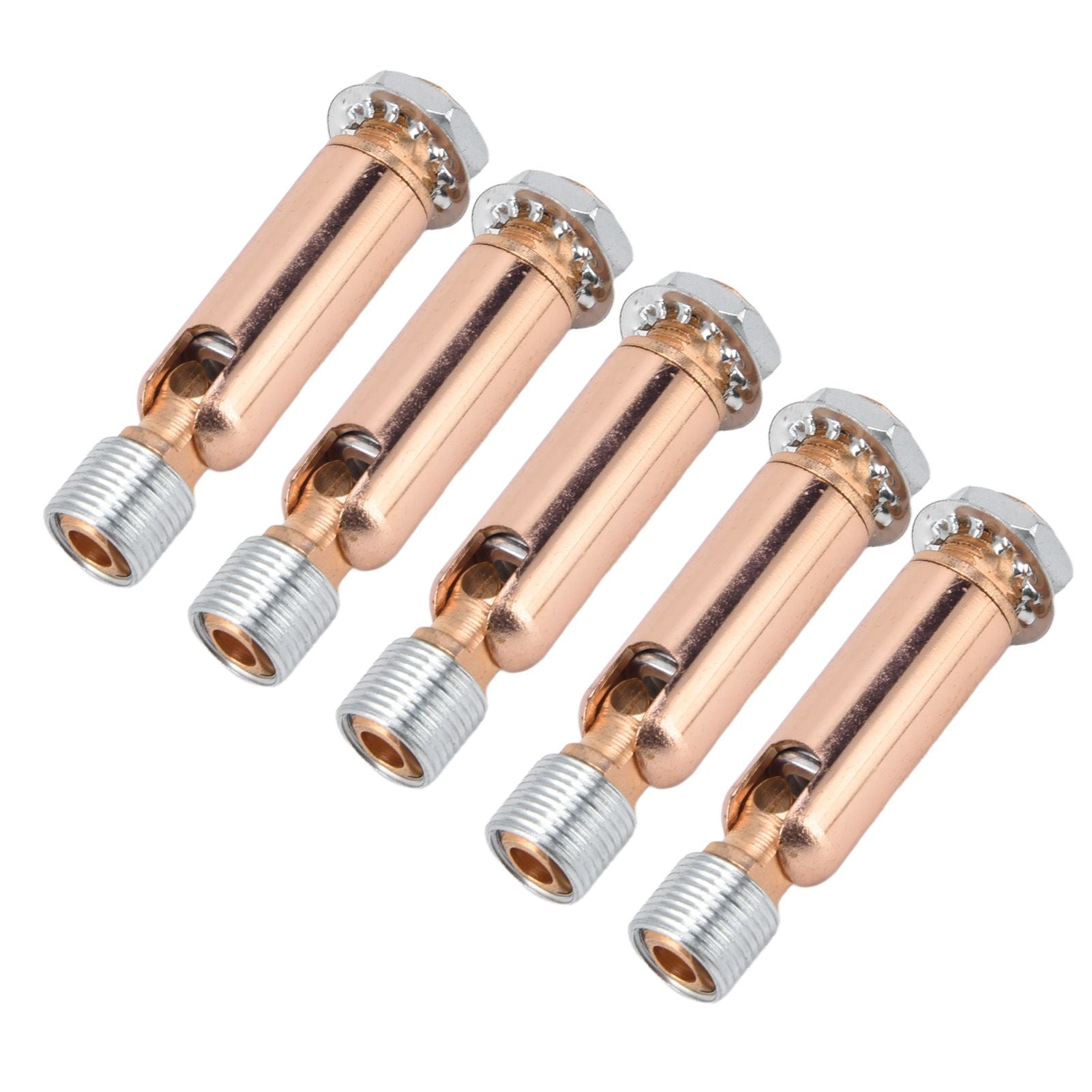 5Pcs M10 Sloped Ceiling Adapter for Ceiling Lamp Pendant Light Chandelier Track Suspension Accessories M10 External Gear Steering Joint Rose Gold