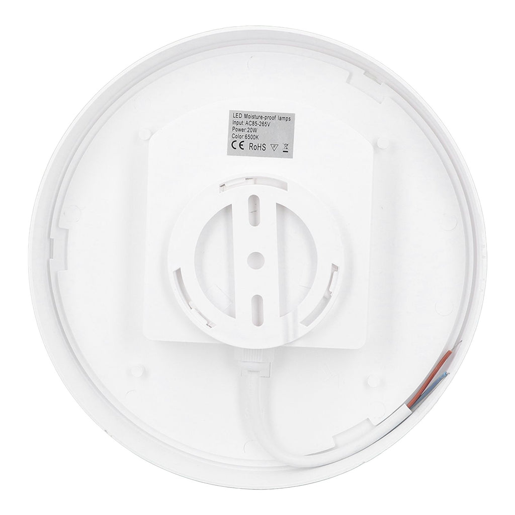 Round LED Ceiling Light Wide Irradiation Area 6500K 20W Waterproof Ceiling Light for Bedroom Living Room Toilet Bathroom