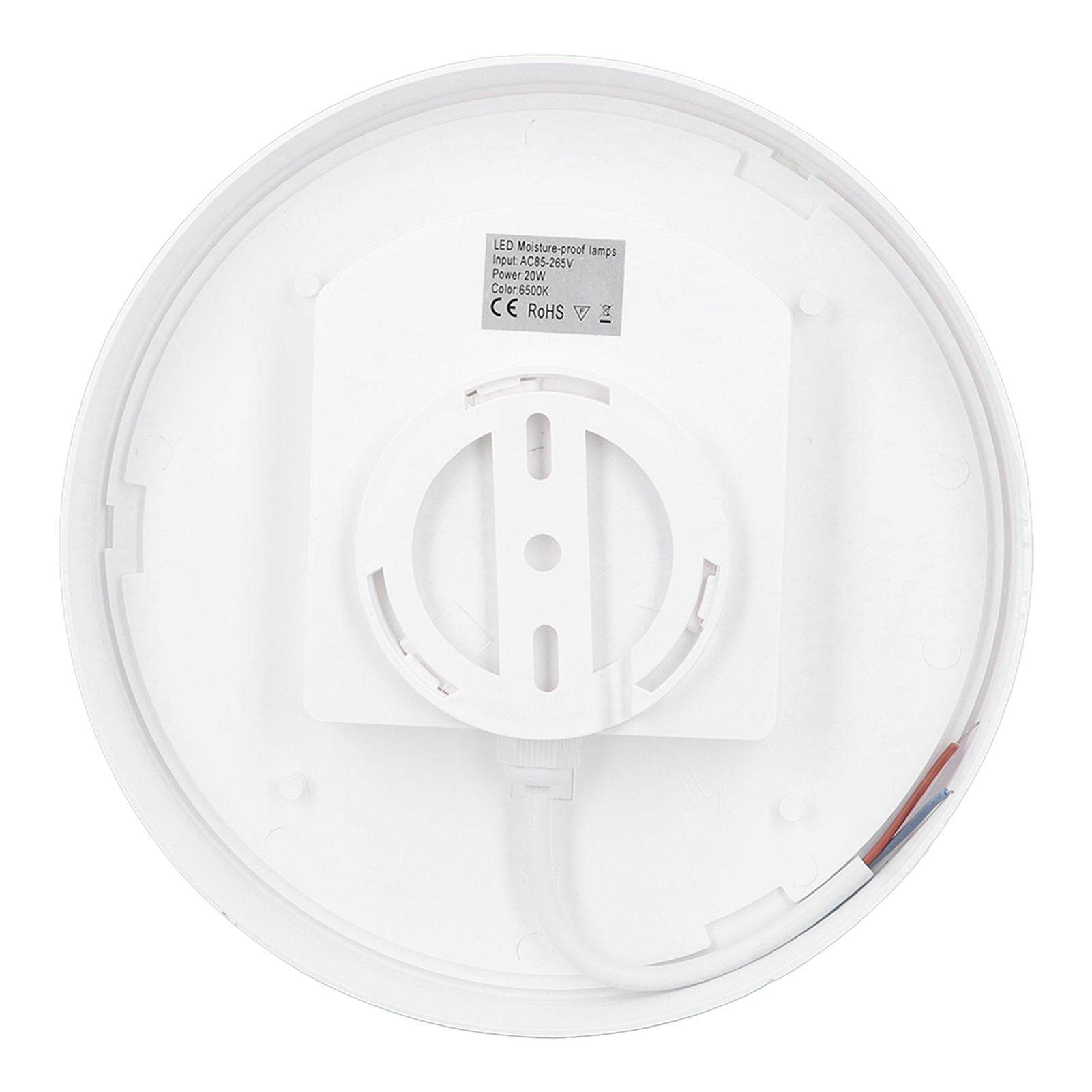 Round LED Ceiling Light Wide Irradiation Area 6500K 20W Waterproof Ceiling Light for Bedroom Living Room Toilet Bathroom