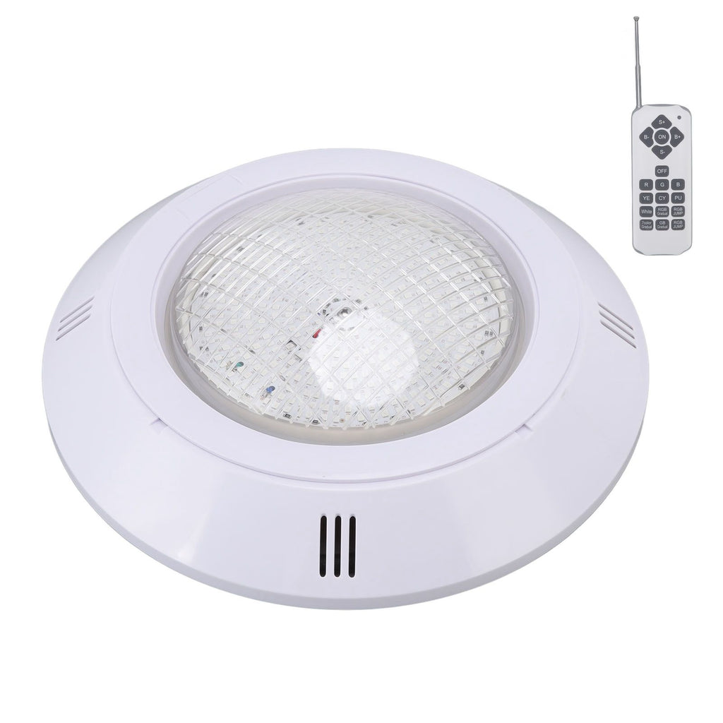 Pool LED Lights AC12V RGB Colorful IP68 Waterproof Remote Control High Transmittance Durable ABS Aquarium Pool Light 18W