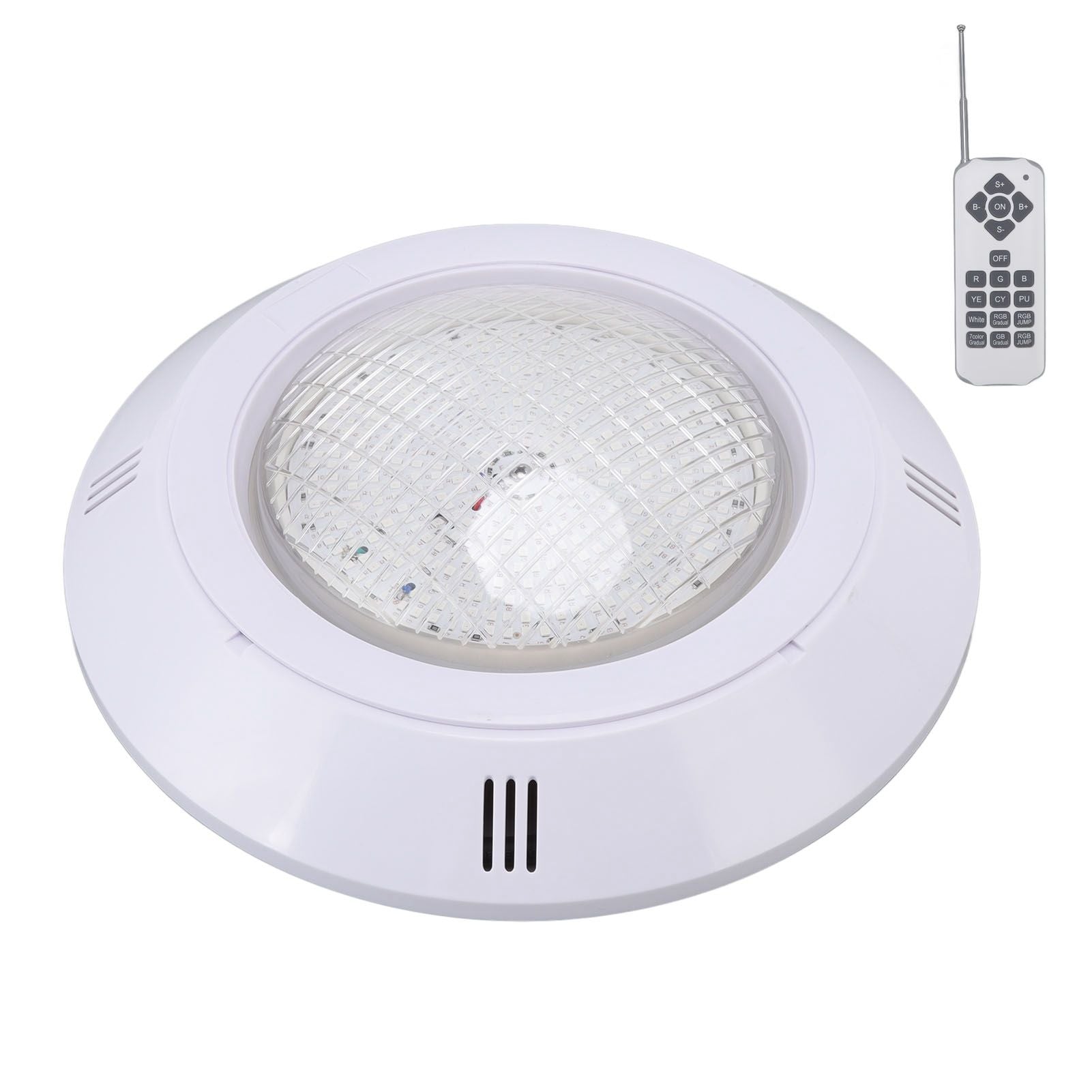 Pool LED Lights AC12V RGB Colorful IP68 Waterproof Remote Control High Transmittance Durable ABS Aquarium Pool Light 18W