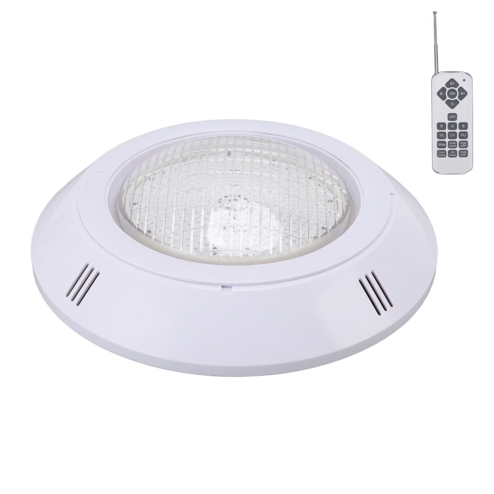 Pool LED Lights AC12V RGB Colorful IP68 Waterproof Remote Control High Transmittance Durable ABS Aquarium Pool Light 18W