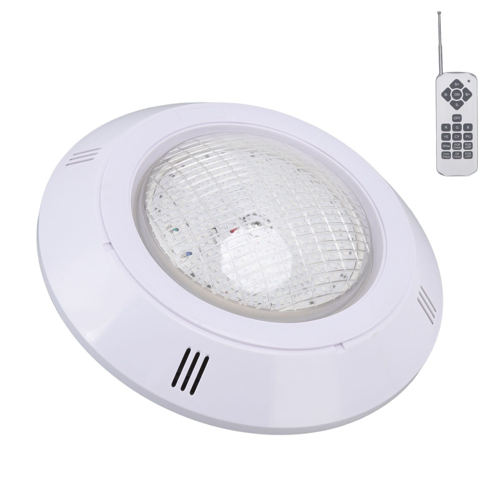 Pool LED Lights AC12V RGB Colorful IP68 Waterproof Remote Control High Transmittance Durable ABS Aquarium Pool Light 18W