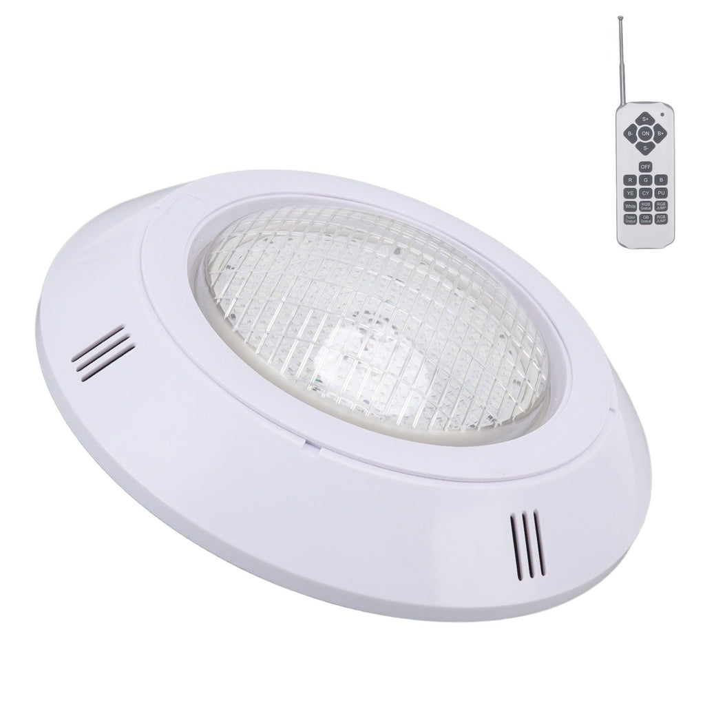 Pool LED Lights AC12V RGB Colorful IP68 Waterproof Remote Control High Transmittance Durable ABS Aquarium Pool Light 18W