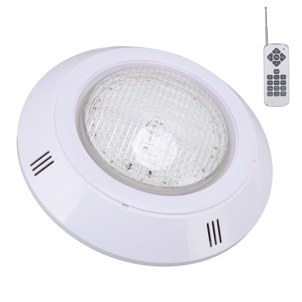 Pool LED Lights AC12V RGB Colorful IP68 Waterproof Remote Control High Transmittance Durable ABS Aquarium Pool Light 18W