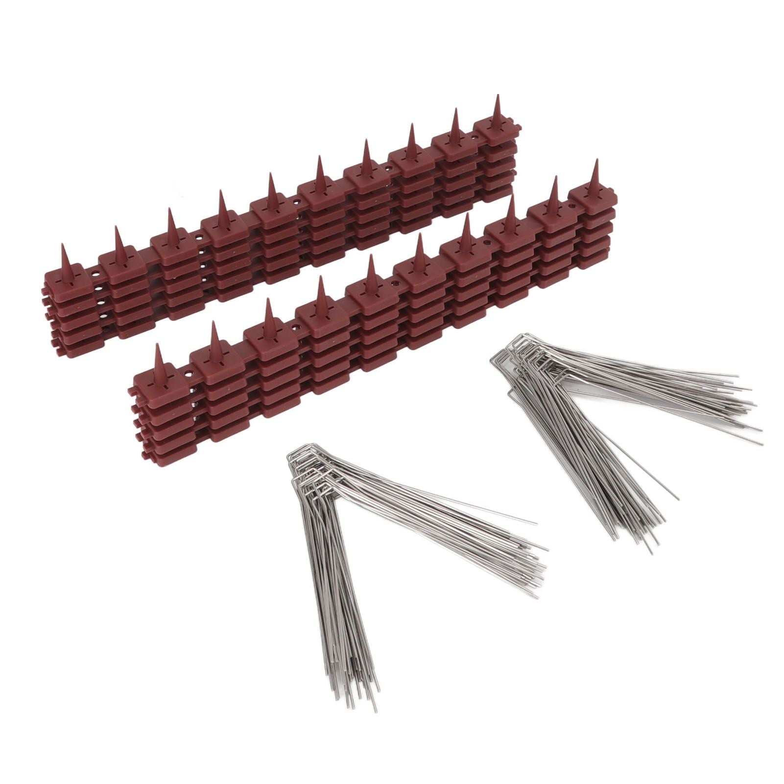 Bird Spikes 15 Feet Stainless Steel Pigeon Deterrent Spikes for Fence Roof Mailbox Window SK430 (2+2)
