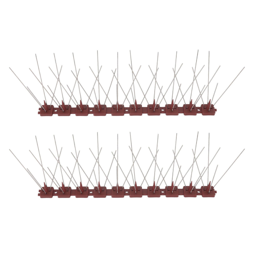 Bird Spikes 15 Feet Stainless Steel Pigeon Deterrent Spikes for Fence Roof Mailbox Window SK430 (2+2)