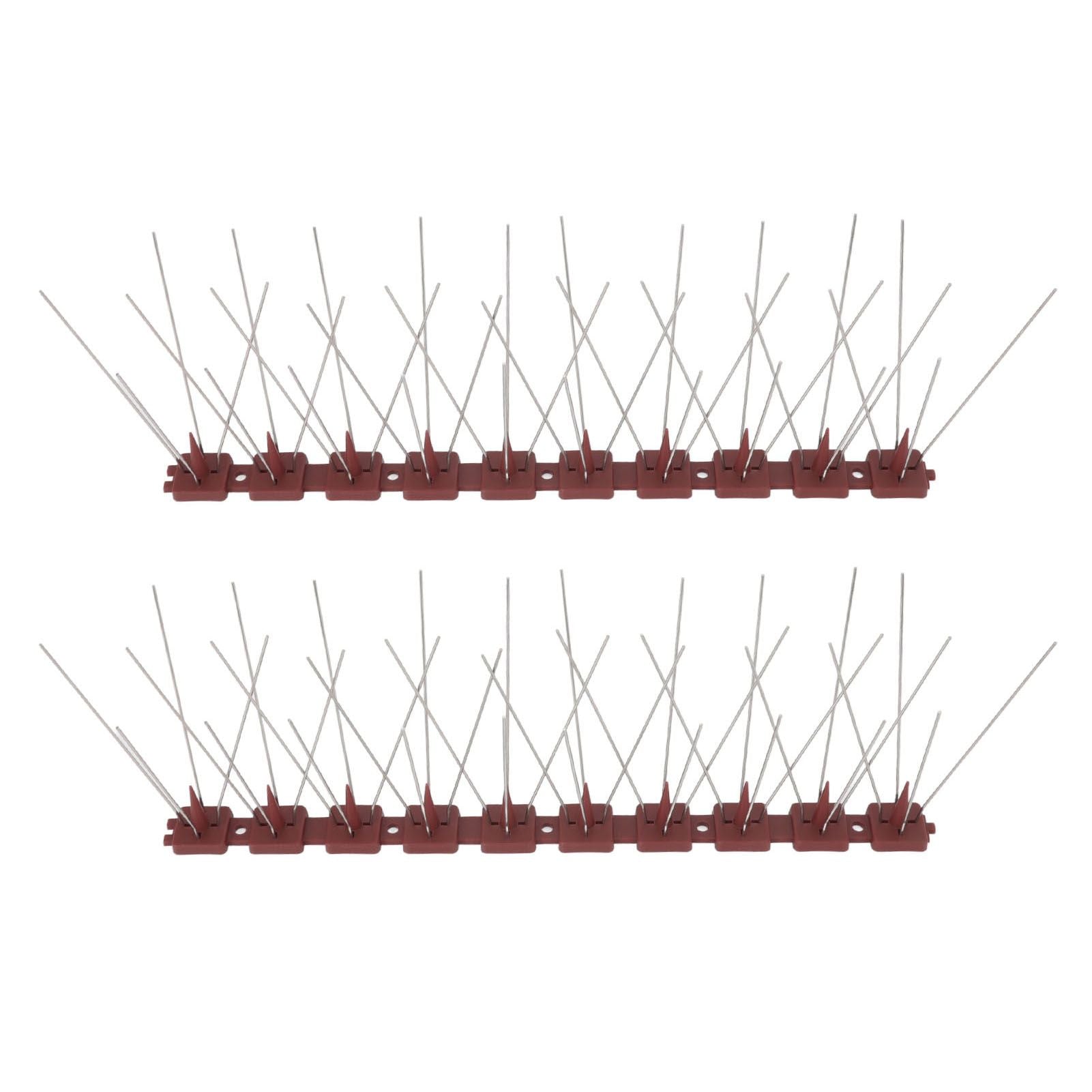 Bird Spikes 15 Feet Stainless Steel Pigeon Deterrent Spikes for Fence Roof Mailbox Window SK430 (2+2)