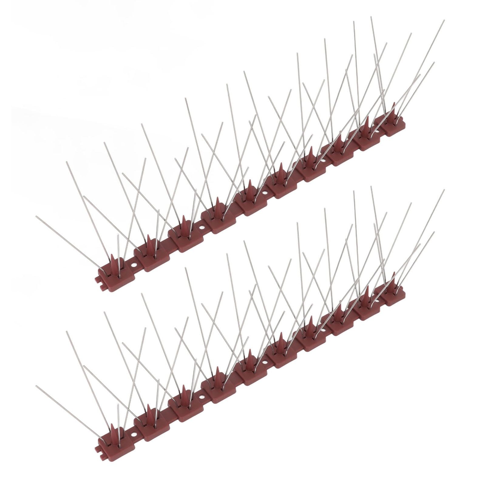 Bird Spikes 15 Feet Stainless Steel Pigeon Deterrent Spikes for Fence Roof Mailbox Window SK430 (2+2)