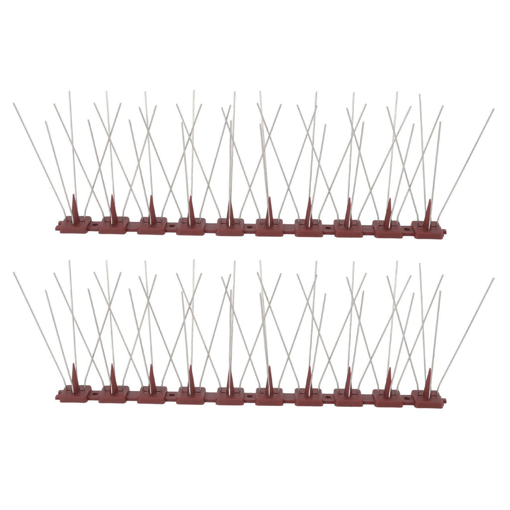 Bird Spikes 15 Feet Stainless Steel Pigeon Deterrent Spikes for Fence Roof Mailbox Window SK430 (2+2)