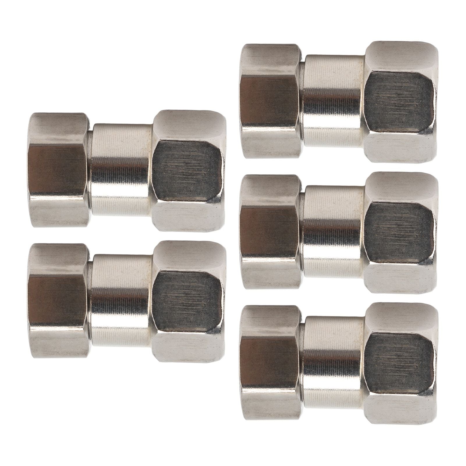 5PCS Plumbing Fittings Stainless Steel Female Thread Pipe Adapter Fittings for Shower Water Heater G1/2