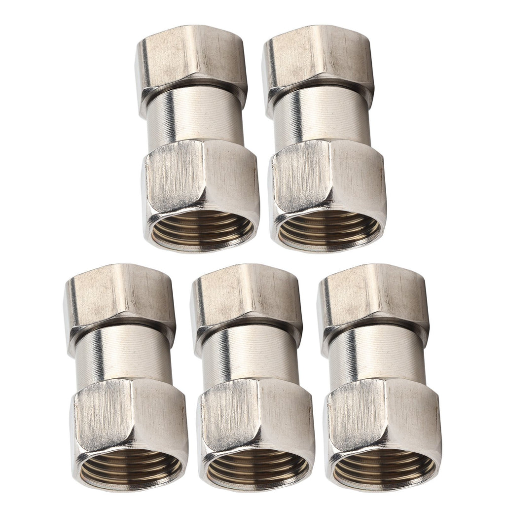 5PCS Plumbing Fittings Stainless Steel Female Thread Pipe Adapter Fittings for Shower Water Heater G1/2