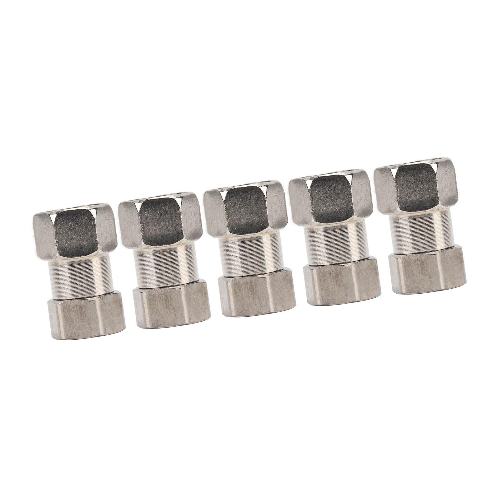 5PCS Plumbing Fittings Stainless Steel Female Thread Pipe Adapter Fittings for Shower Water Heater G1/2