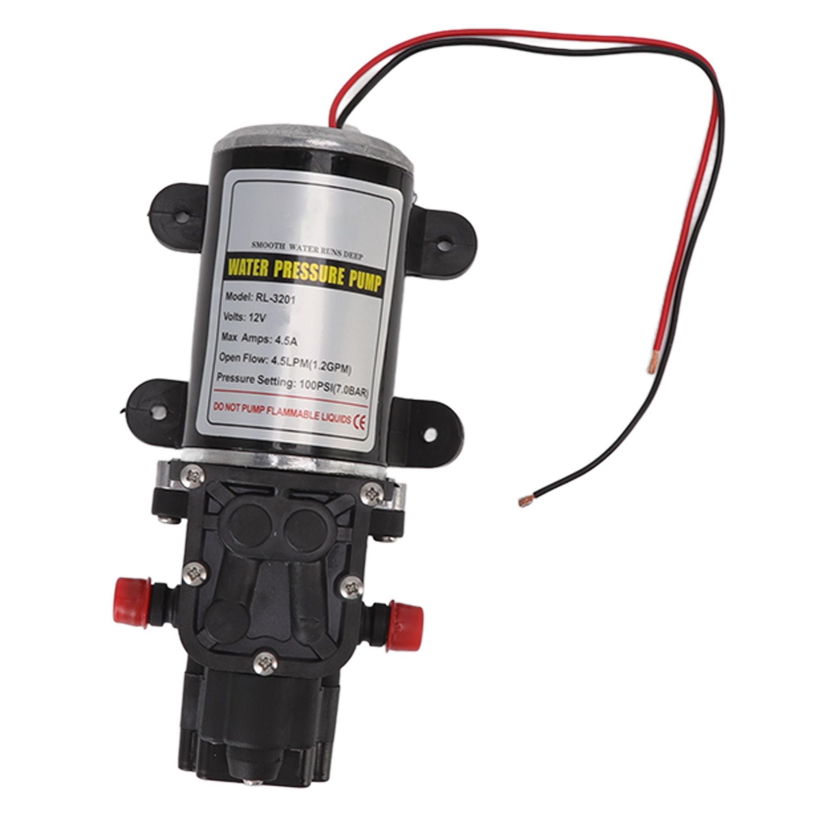 Diaphragm Water Pump Self Priming Intermittent Diaphragm Pump High Pressure Water Pump for Home Marine RL 3201(12V)
