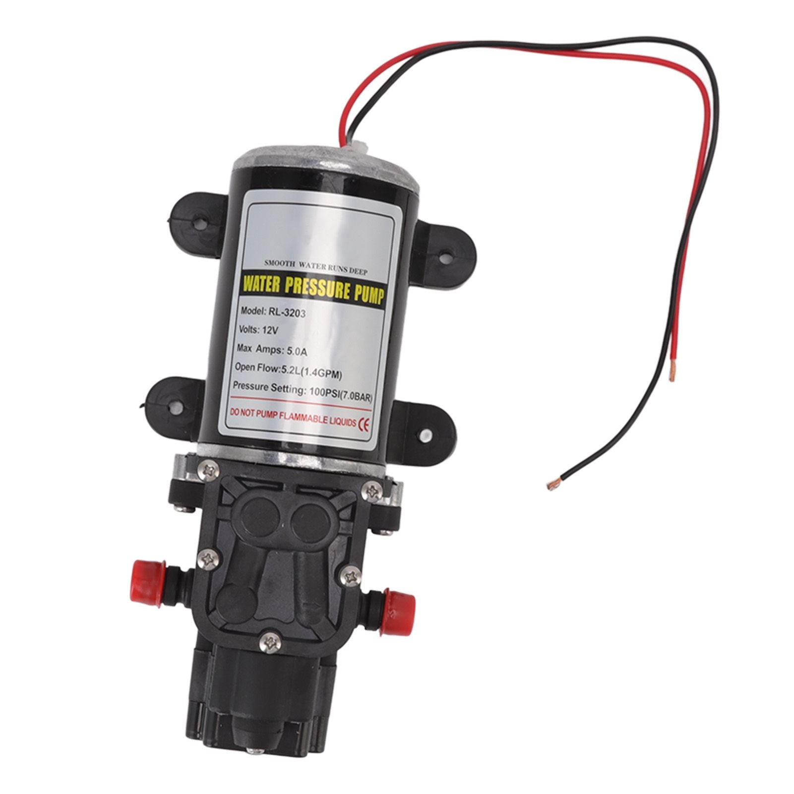 Diaphragm Water Pump Self Priming Intermittent Diaphragm Pump High Pressure Water Pump for Home Marine RL 3203(12V)
