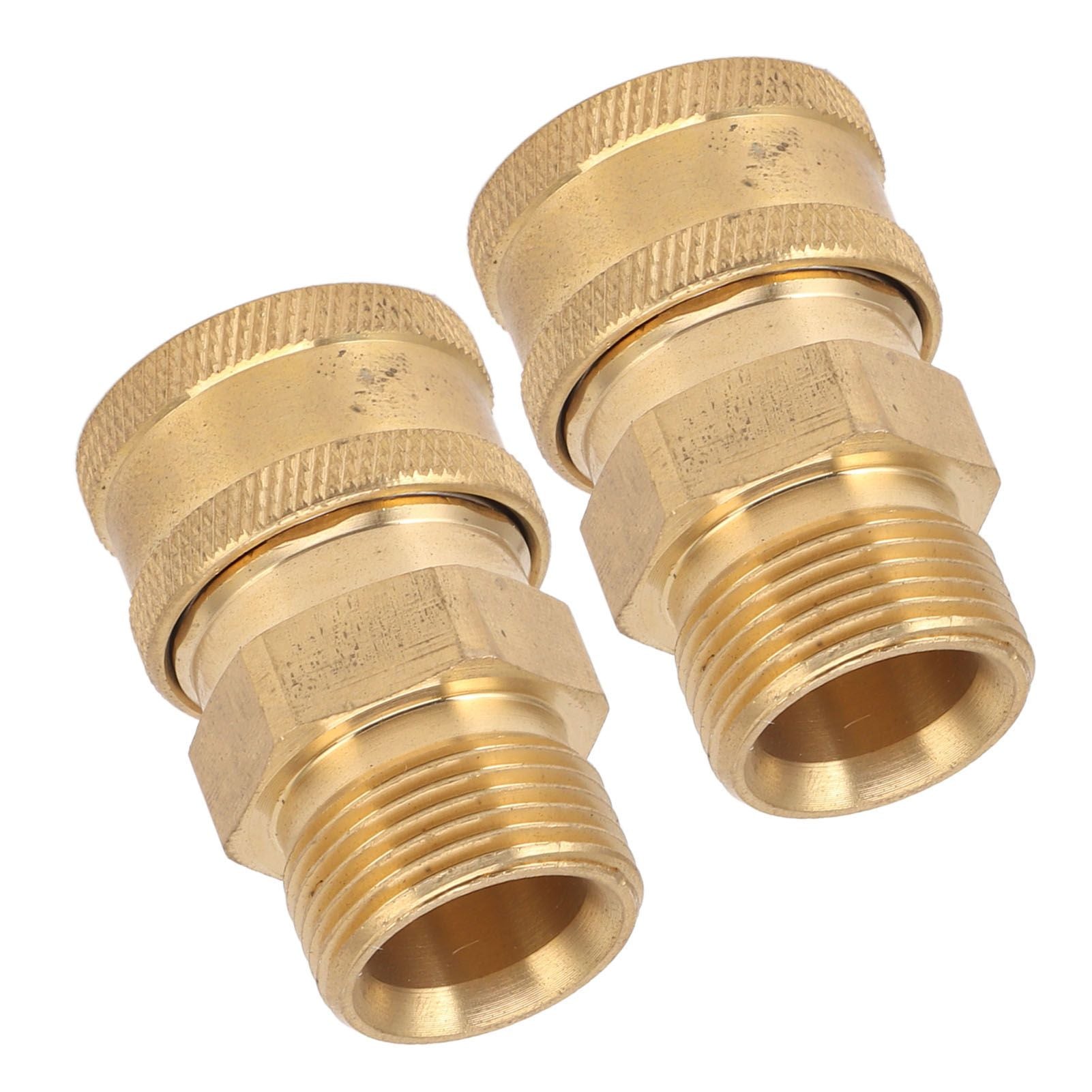 2Pcs Pure Copper M22 High Pressure Washer Fitting Adapter 3/8 Inch NPT Female to M22 Male Adapter Inner Hole 14mm/0.55in