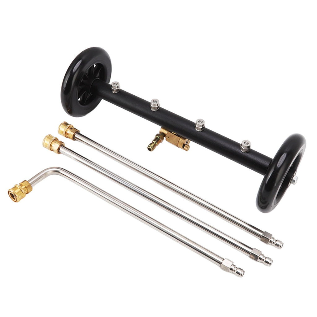 16in Undercarriage Cleaner 1/4in Under Car Pressure Washer Attachment Black