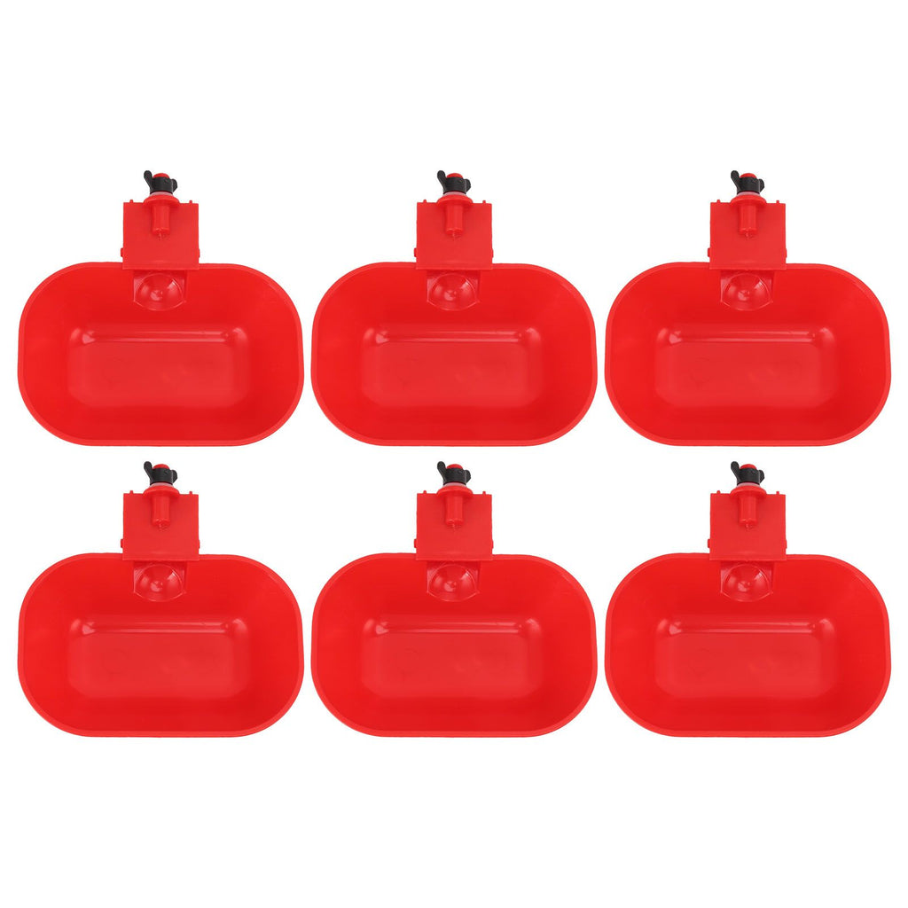 6PCS Automatic Poultry Drinking Bowls Large Thickening ABS Waterer Bowl for Cat Dog Chicken Duck G1/8 Male Thread