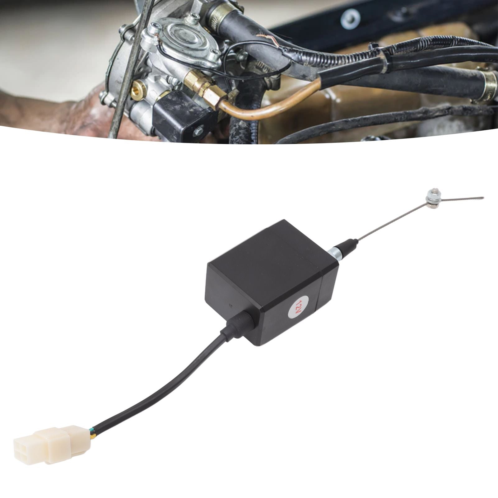 12V 4 Wire Diesel Engine Stop Switch Electronic Shutdown Switch Steel Wire Flameout Controller
