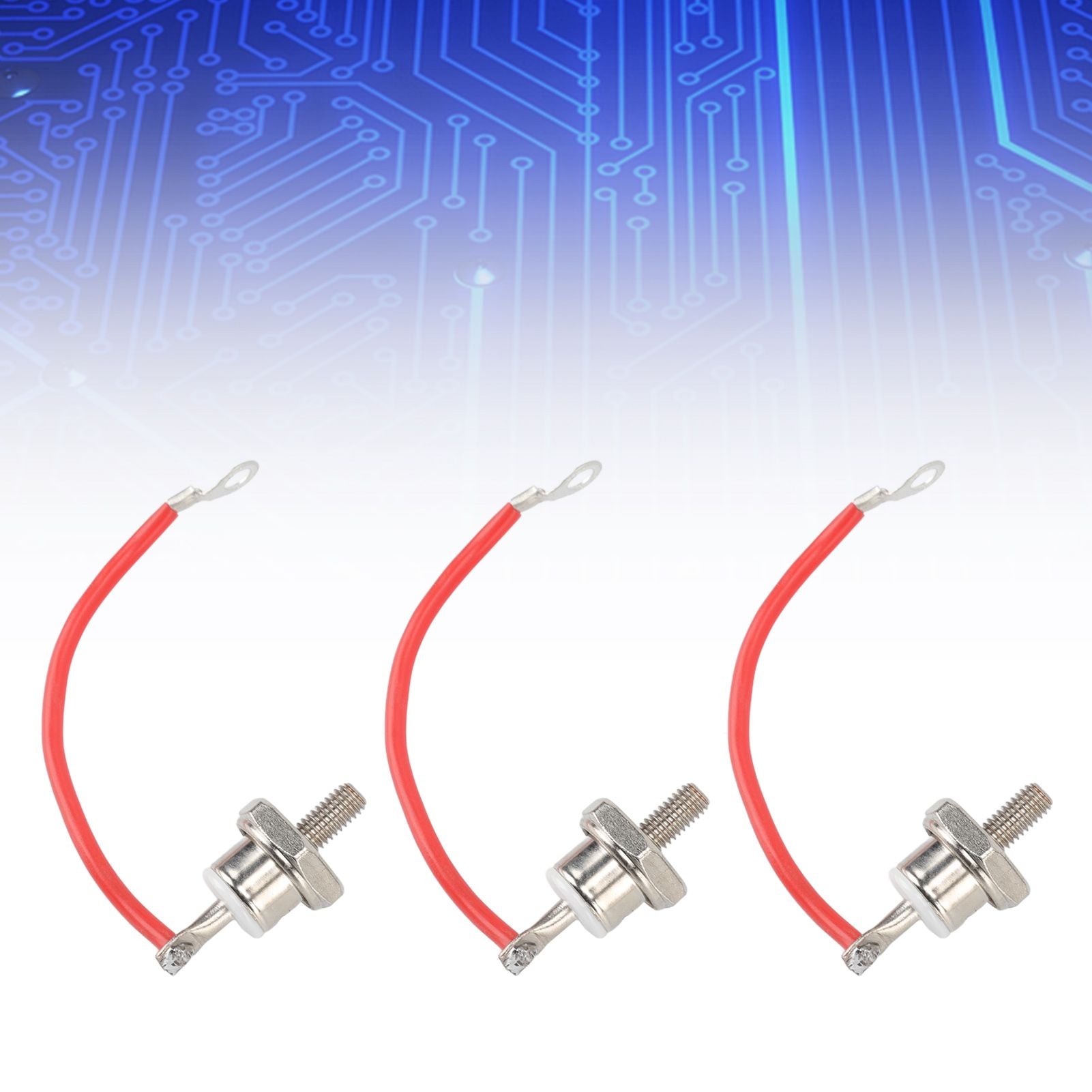 3pcs ZX70 12 Diode Rust Prevention Stable Performance 70A Diode with Line for Motor Control Positive Red Line