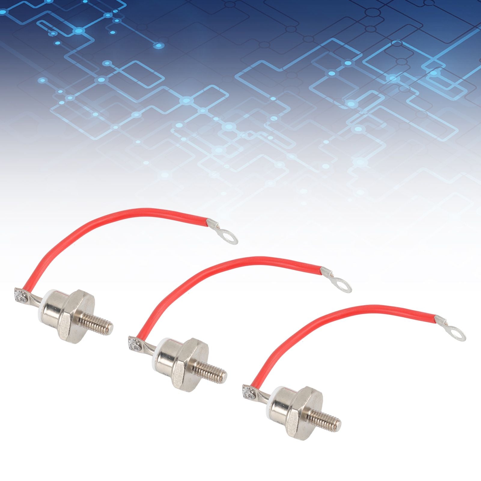 3pcs ZX70 12 Diode Rust Prevention Stable Performance 70A Diode with Line for Motor Control Positive Red Line