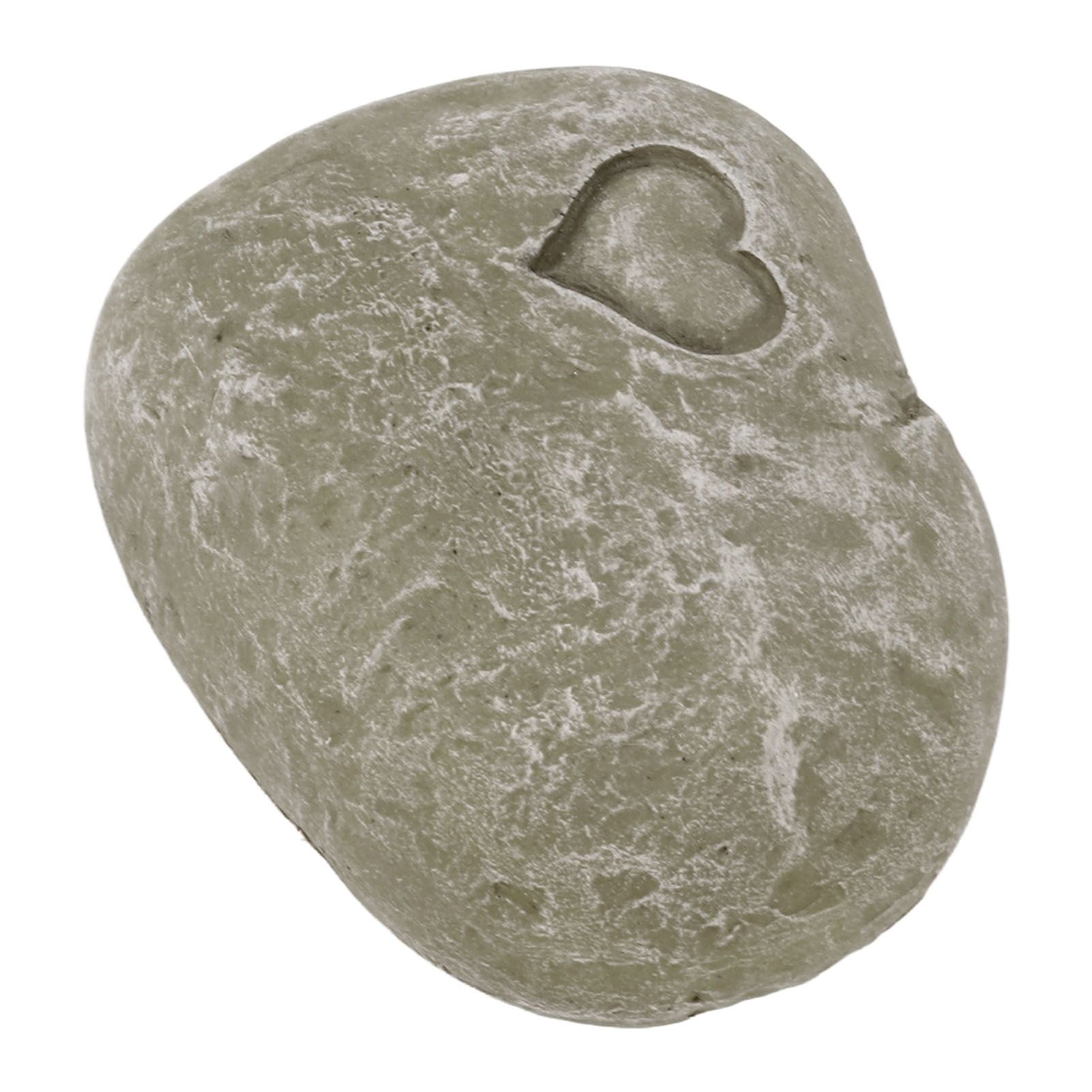 Pet Memorial Garden Stone DIY Lettering Simulation Pebbles Pet Grave Marker for Dogs Cats Love Stone Moss Color
