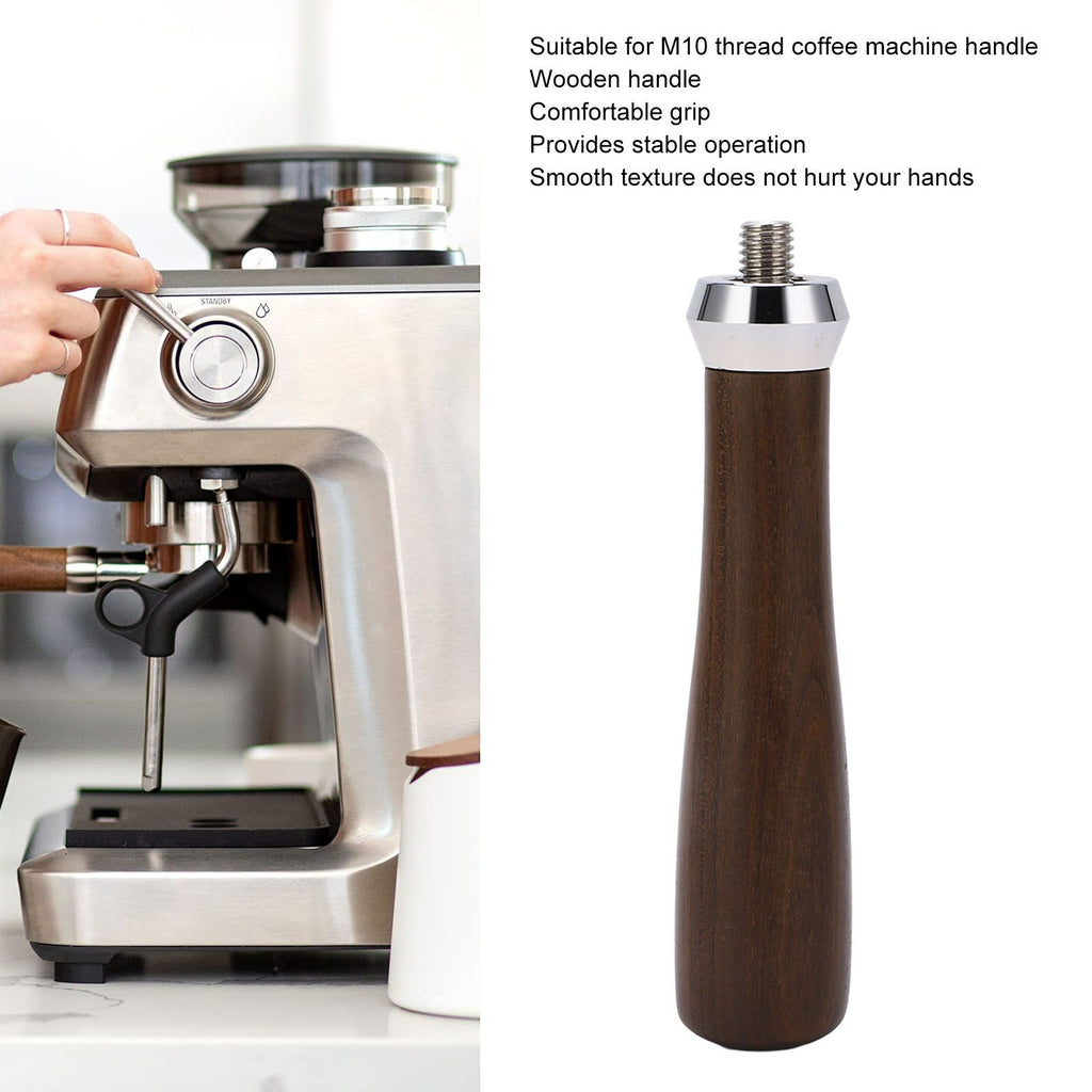 Coffee Portafilter Handle Comfortable Grip Burr Free Black Rosewood Durable Wearable Coffee Machine Replacement Filter Handle