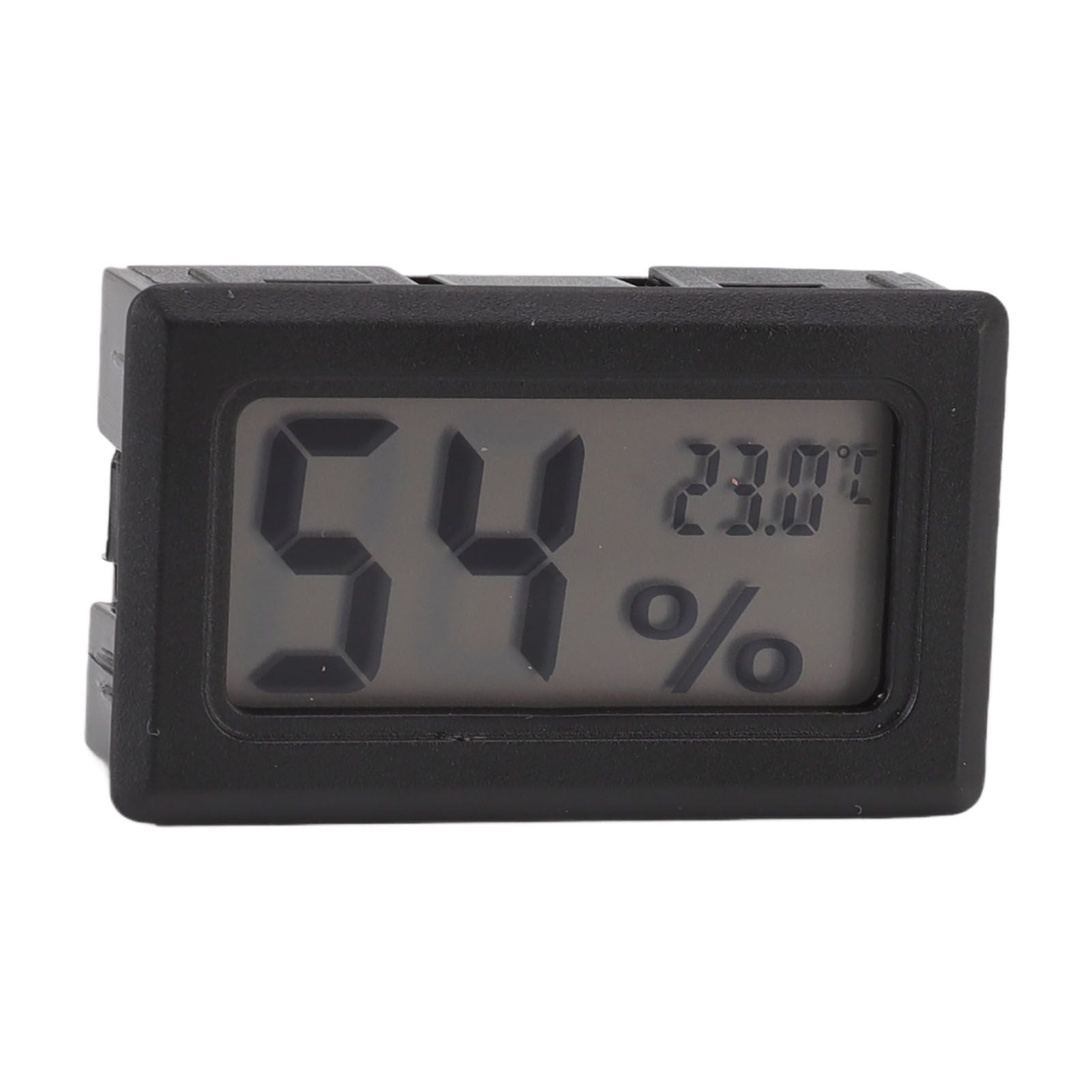 Thermometer Hygrometer Black LCD HD Digital Display Embedded Electronic Temperature Humidity Meter for Locker Cigar Box