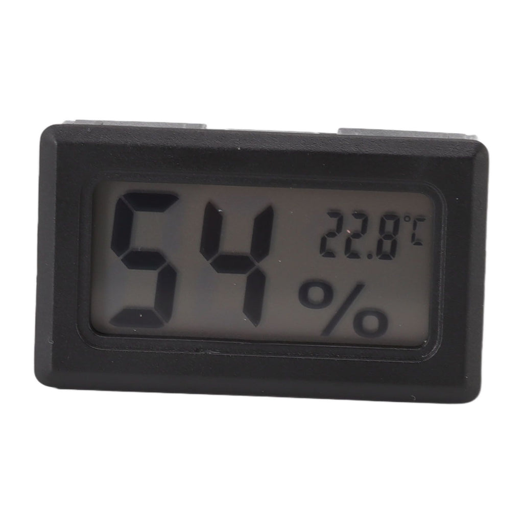 Thermometer Hygrometer Black LCD HD Digital Display Embedded Electronic Temperature Humidity Meter for Locker Cigar Box