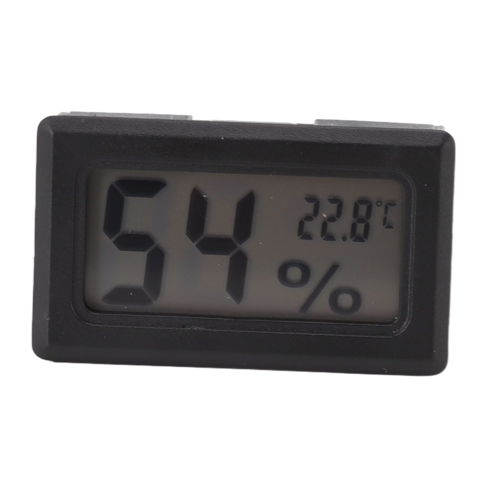 Thermometer Hygrometer Black LCD HD Digital Display Embedded Electronic Temperature Humidity Meter for Locker Cigar Box