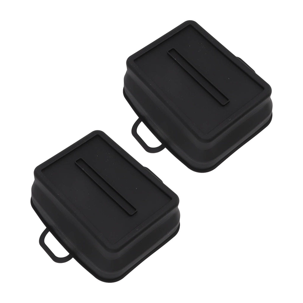 2 Pcs Silicone Air Cooker Pot with Handle Rectangular Fryer Liner Tray Replacement for Kitchen Cooking Accessories Black