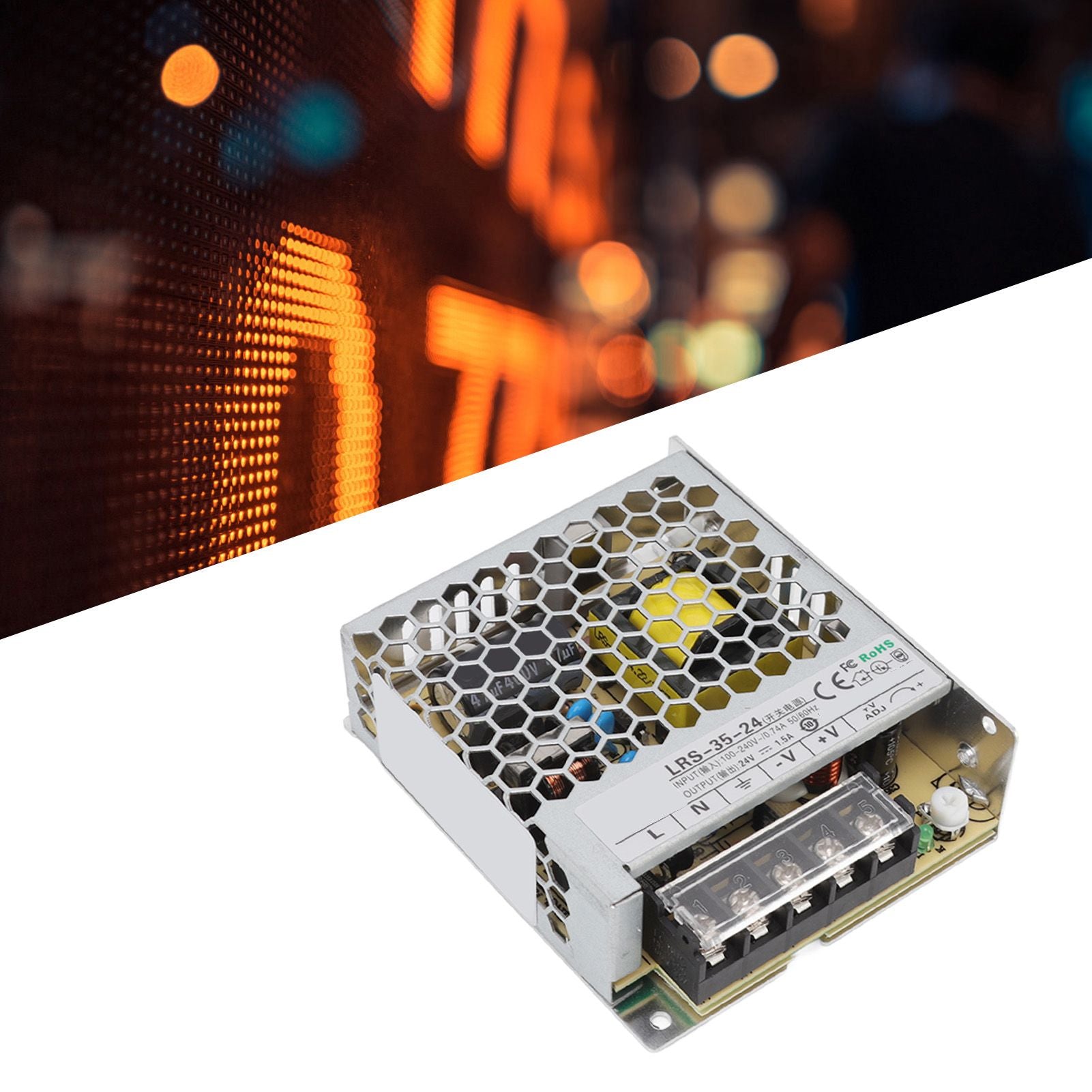 24V Switching Power Supply Universal Switch Regulated Switching Power Supply Transformer for LED Light 100‑240V LRS 35W 24V 1.5A