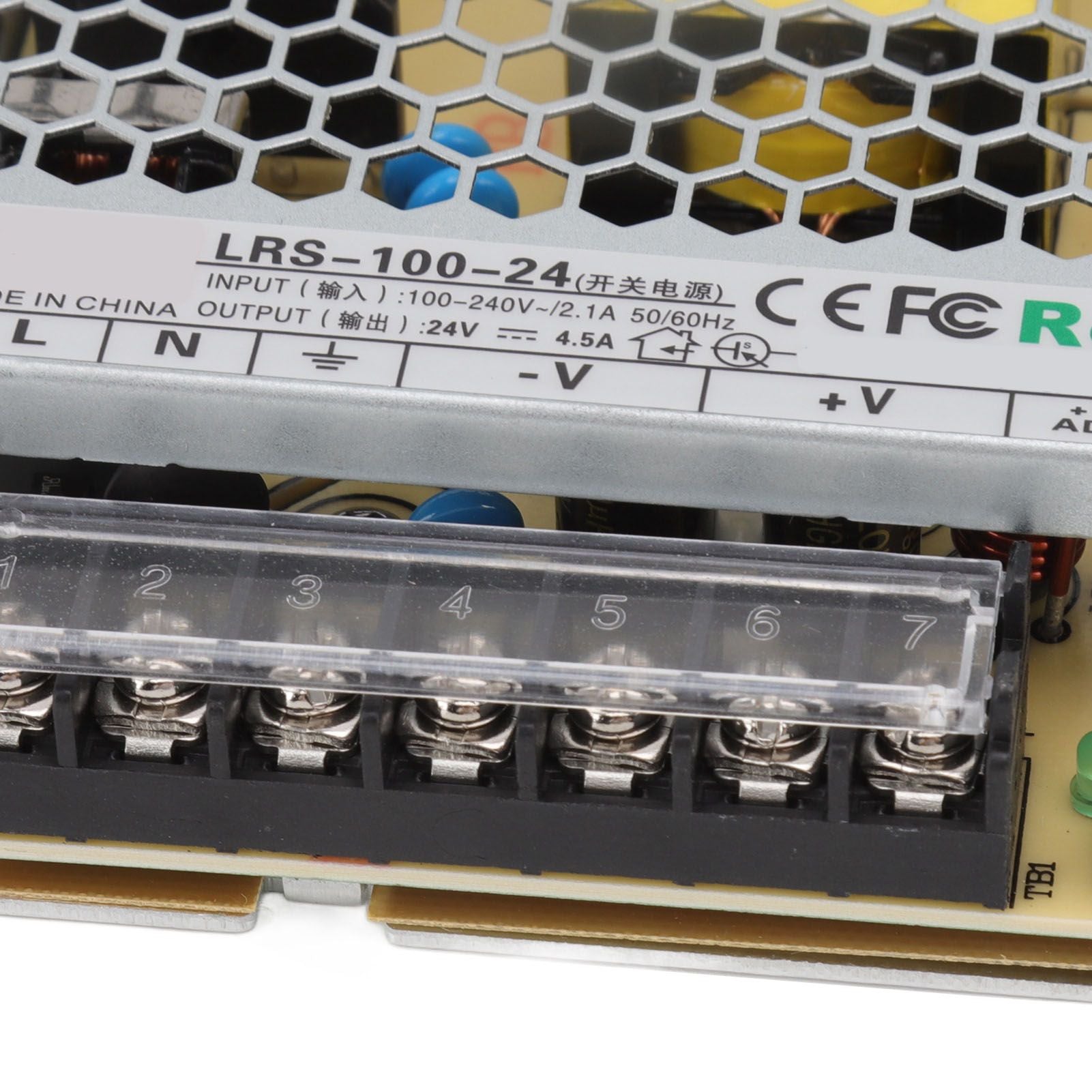 LRS Switching Power Supply Light Transformer for Industrial Automation Control Military Equipment Scientific Research Equipment 100‑240V LRS 100W 24V 4.5A
